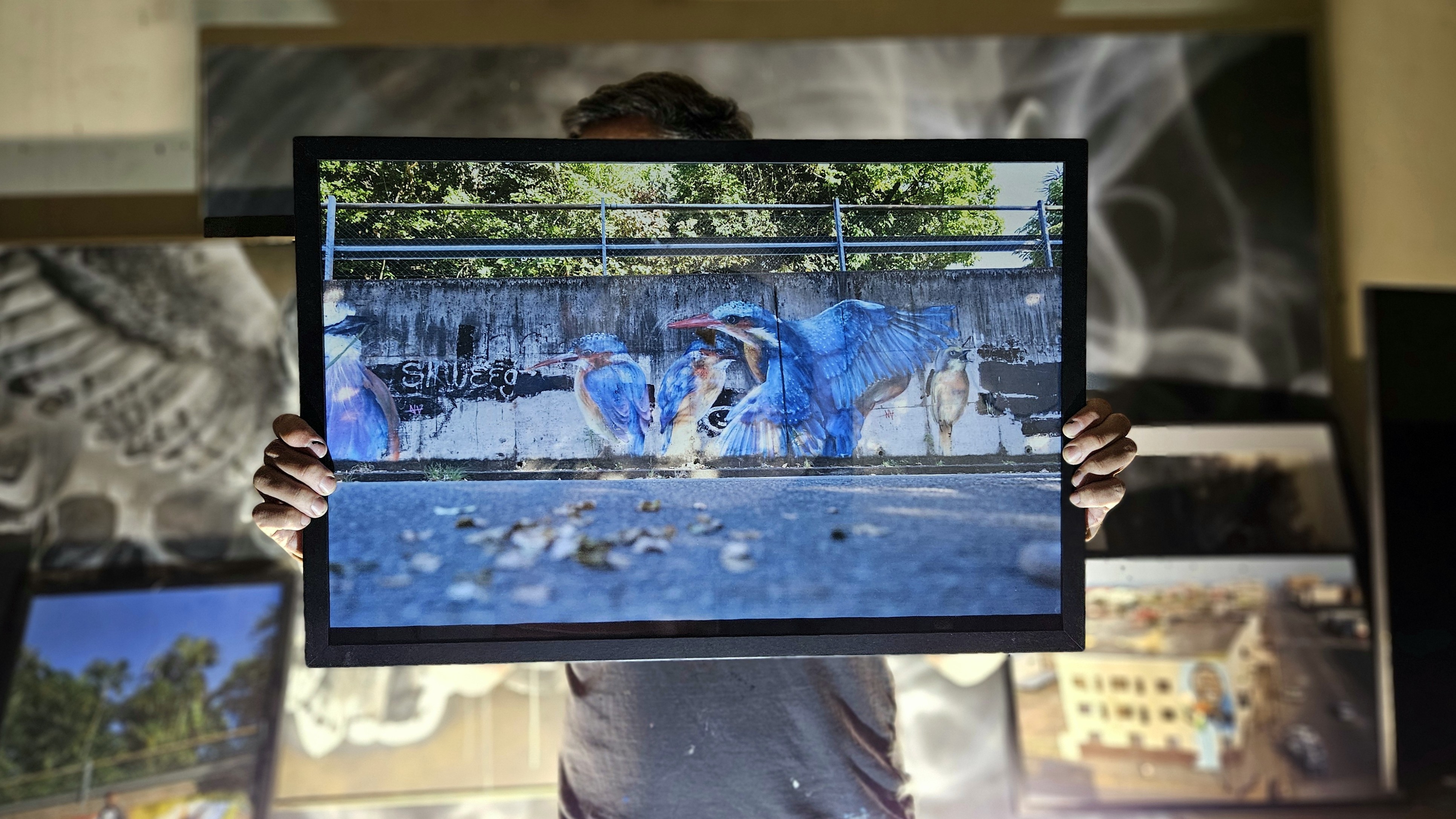 MALACHITE KINGFISHER MURAL PRINT